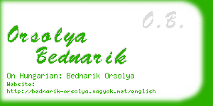 orsolya bednarik business card